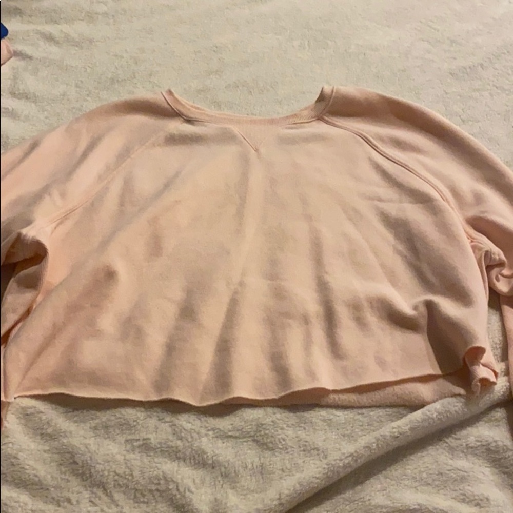 Cropped sweatshirt pink